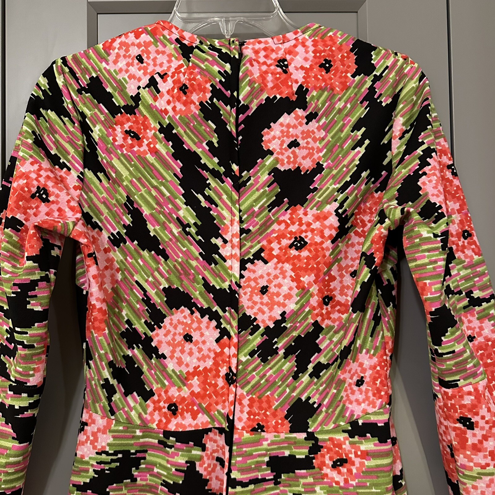Vintage 1970’S Black Graphic Floral Double Knit Maxi Dress By „IT’S BETTER” 12