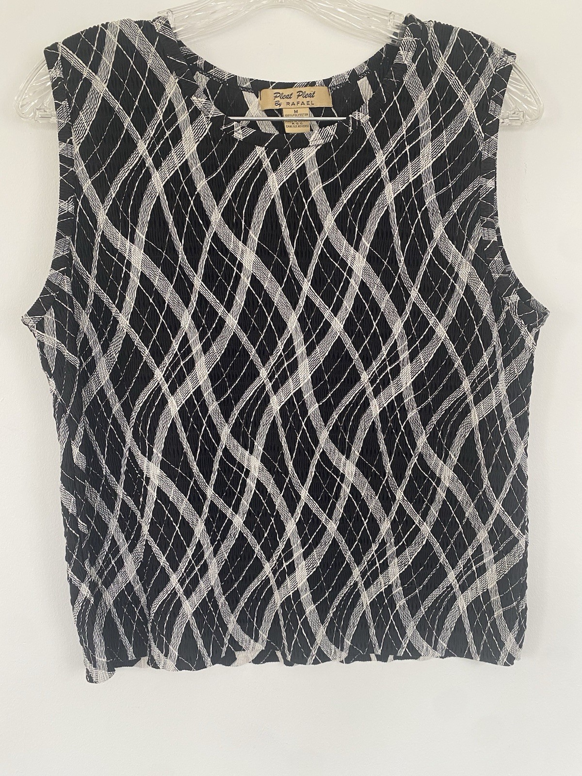 Vintage Pleat Pleat By Rafael 2 Piece Set Tank Maxi Skirt Medium Geometric