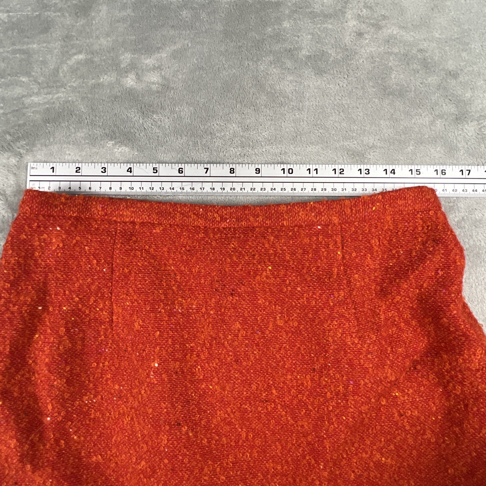 VTG Florine Wachter Bicci Skirt Suit Set Womens 12 Wool Mohair Red Jackie O