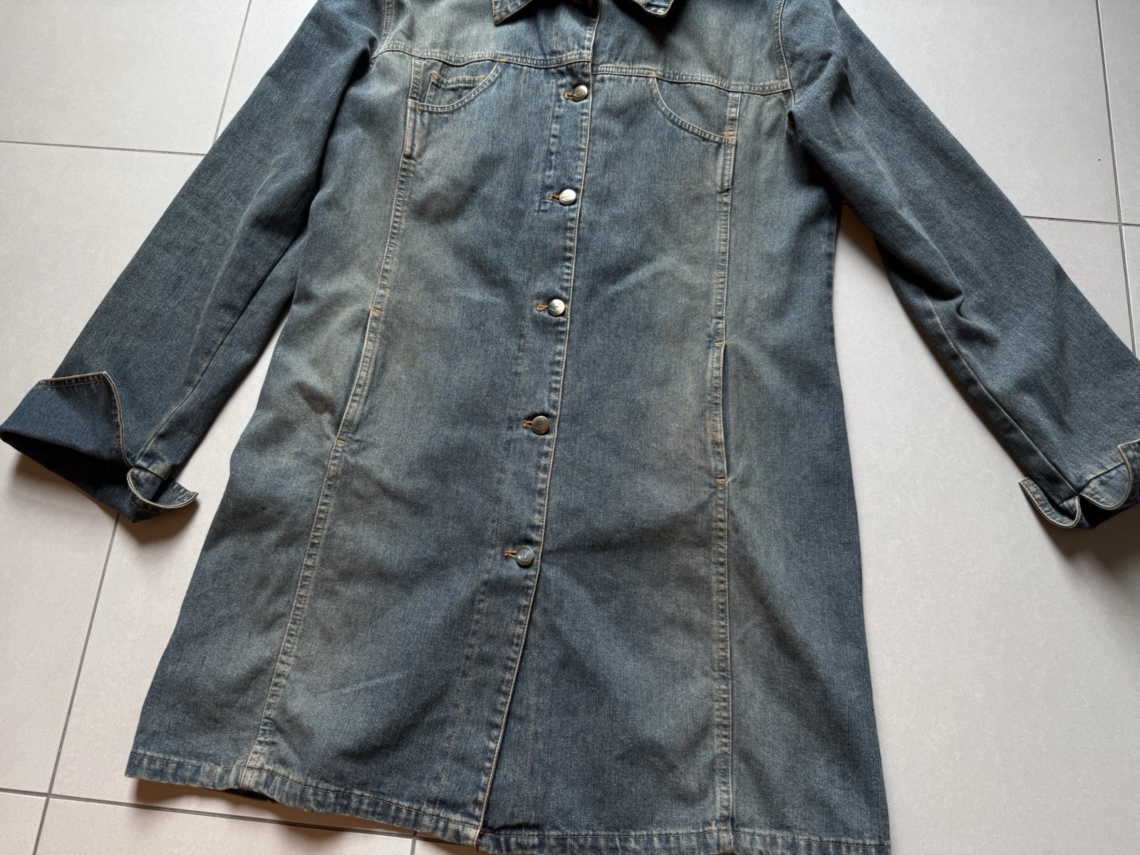 DDP Vintage 2000s Just Cavalli Womens Denim Long Jacket Washed y2k size 30/44