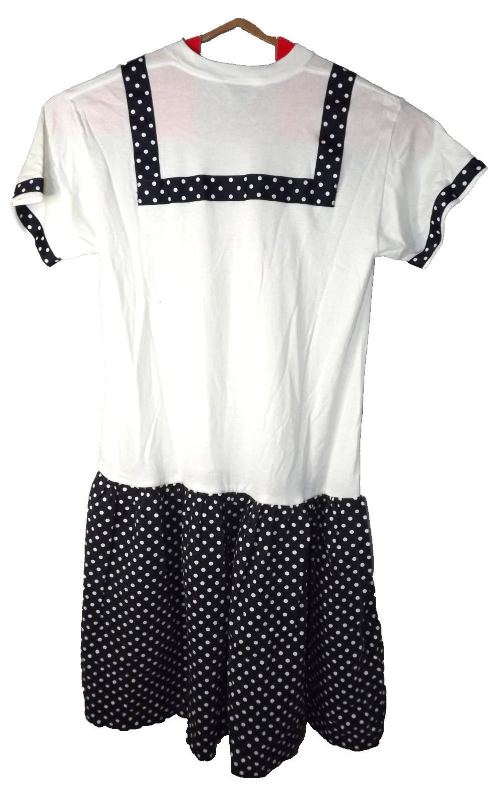 Vintage Stitches & Brushes Womens Patriotic Poka Dot Sailor Look Dress Sz Large