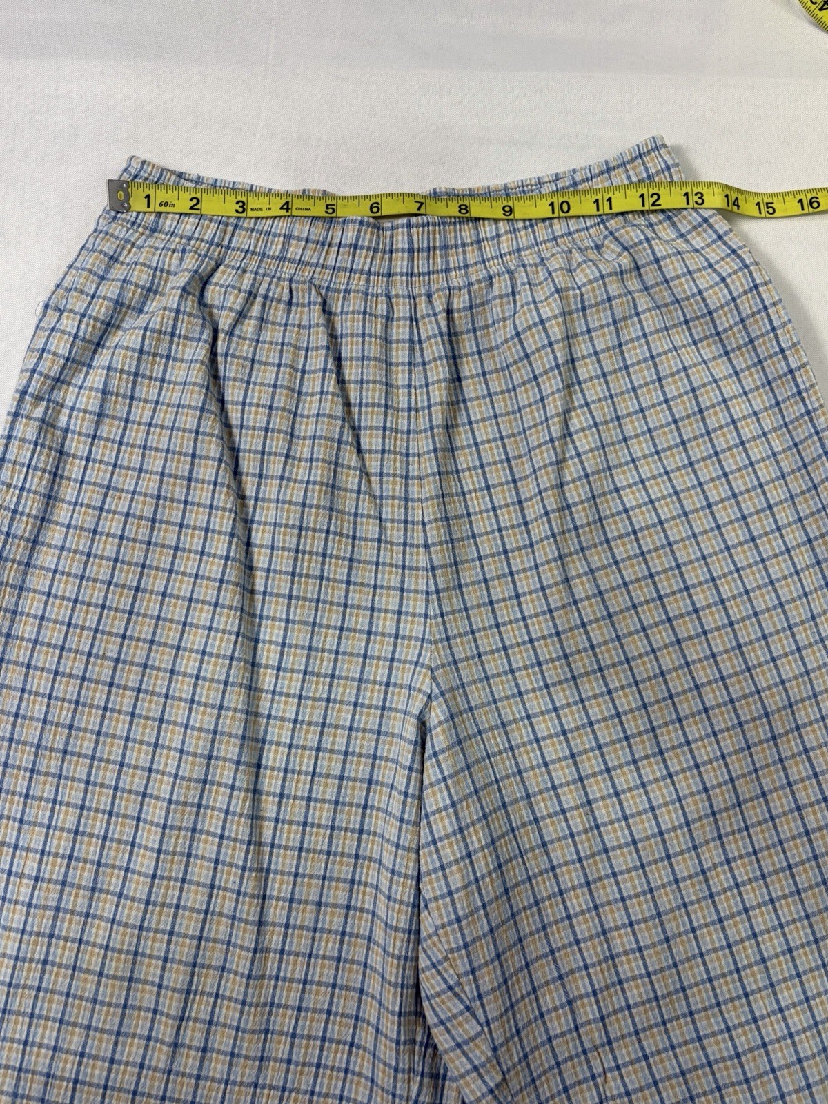 Koret City Blues VINTAGE women’s SZ M Leisure Suit Set Plaid Granny Vibe 2 Piece