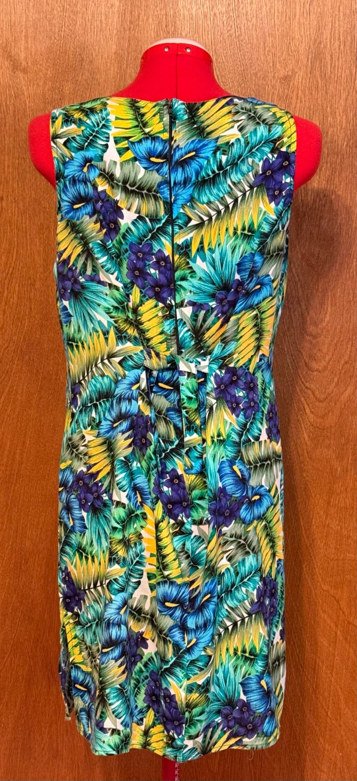 Impressions Workshop Sleeveless Tropical Leaf Dress – Women’s