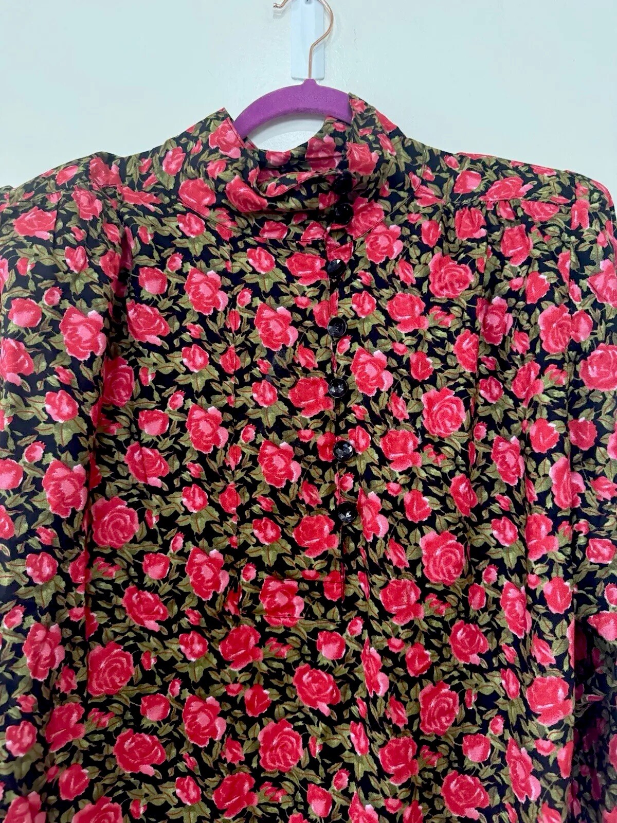Vintage 80s Red Green Floral Grunge Boho Maxi Casual MORE JAZZ Dress Size 24