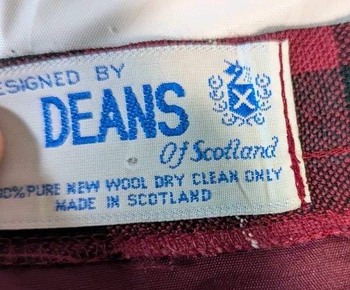 VTG Dean’s Of Scotland Women’s Red/Green Tartan Plaid Pleated Midi Skirt 28″x32″