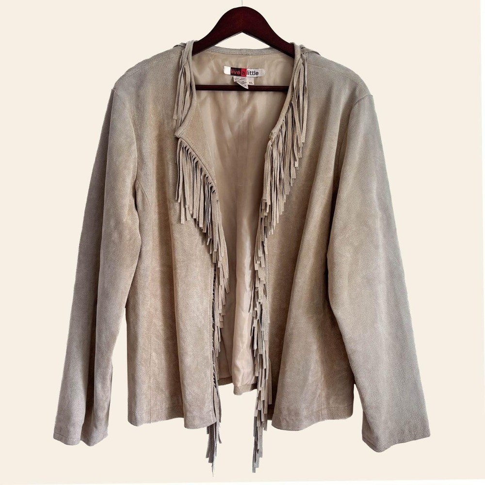 Vintage Genuine Suede Fringe Jacket
