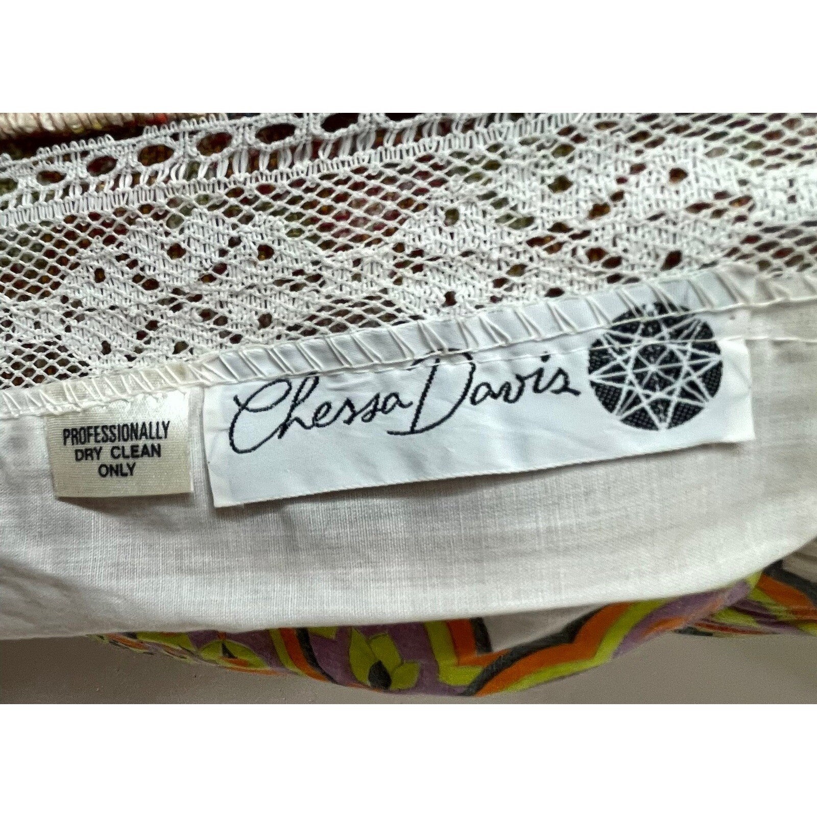 VTG 70s Chessa Davis Maxi Skirt Hippie Boho Velvet Lace Tapestry Waist 27+