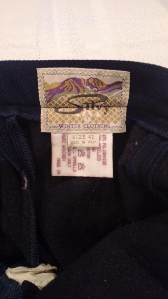 VINTAGE SILVY NAVY STIRRUP SKI PANTS SIZE 42/ITALY SIZE 8/MED USA EUC