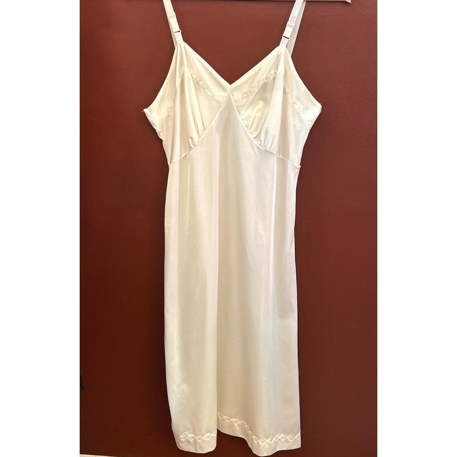 Vintage Lingerie by Vincent Full Slip Dress Coquette Balletcore Old Hollywood