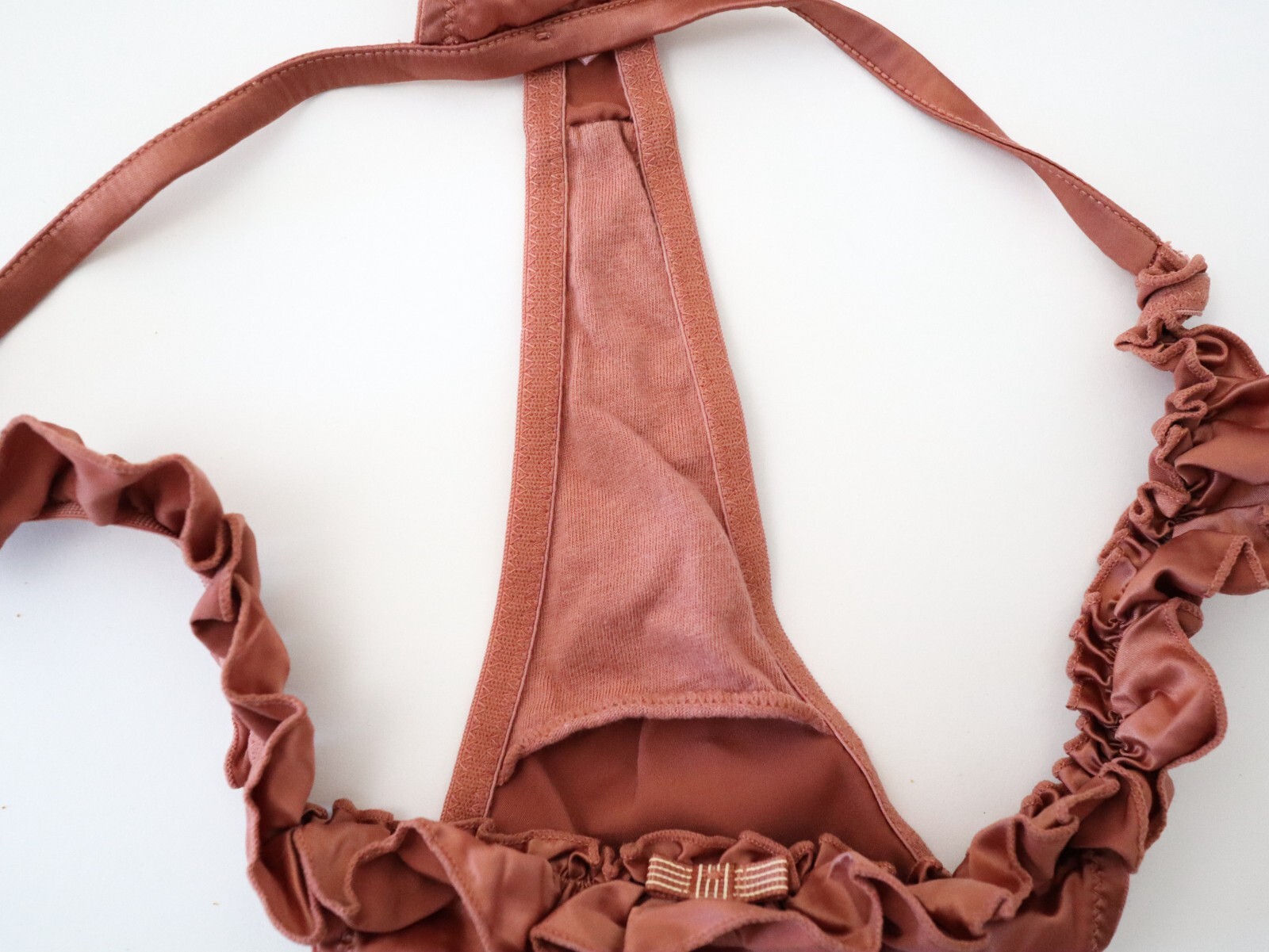 VTG Victoria’s Secret Sexy Little Things Satin Flutter Thong Panties SMALL
