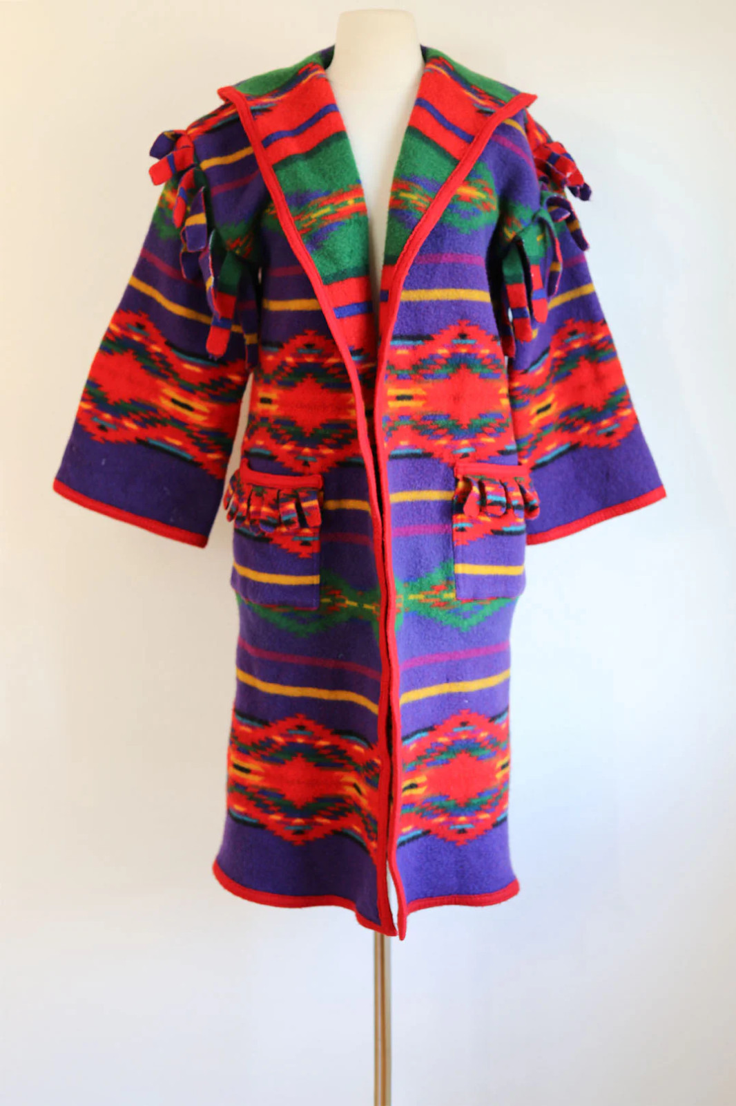 Vintage Pre-1972 Pendleton Hooded Blanket Coat Reversible Wool Beaver State S M