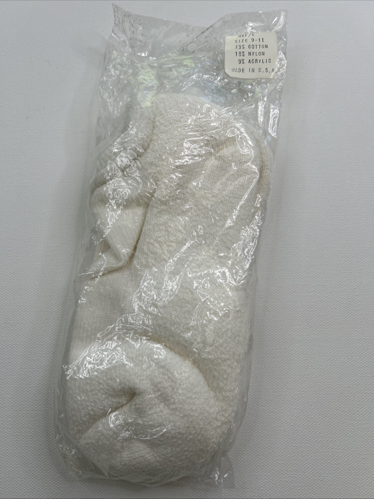 VTG Socks Women’s 9-11 White Low Cut Cotton Sport Ankle USA Made 90s 80’s NOS.