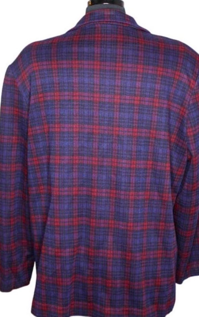 VTG Cape Cod Match Mates 3 Piece Skirt Pants Blazer Set Plaid Blue NOS Tags 18