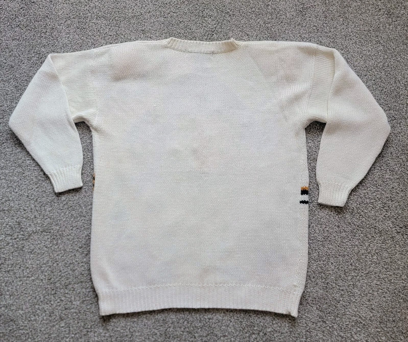 Vintage 80s Womens Work In Progress By Gladys Bagley Roses Sweater Size Large
