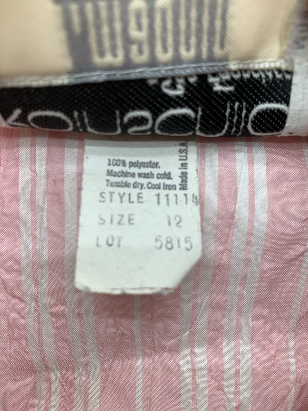 Vintage L Rothschild San Francisco Pink Striped Jumpsuit Pockets Collared Sz 12