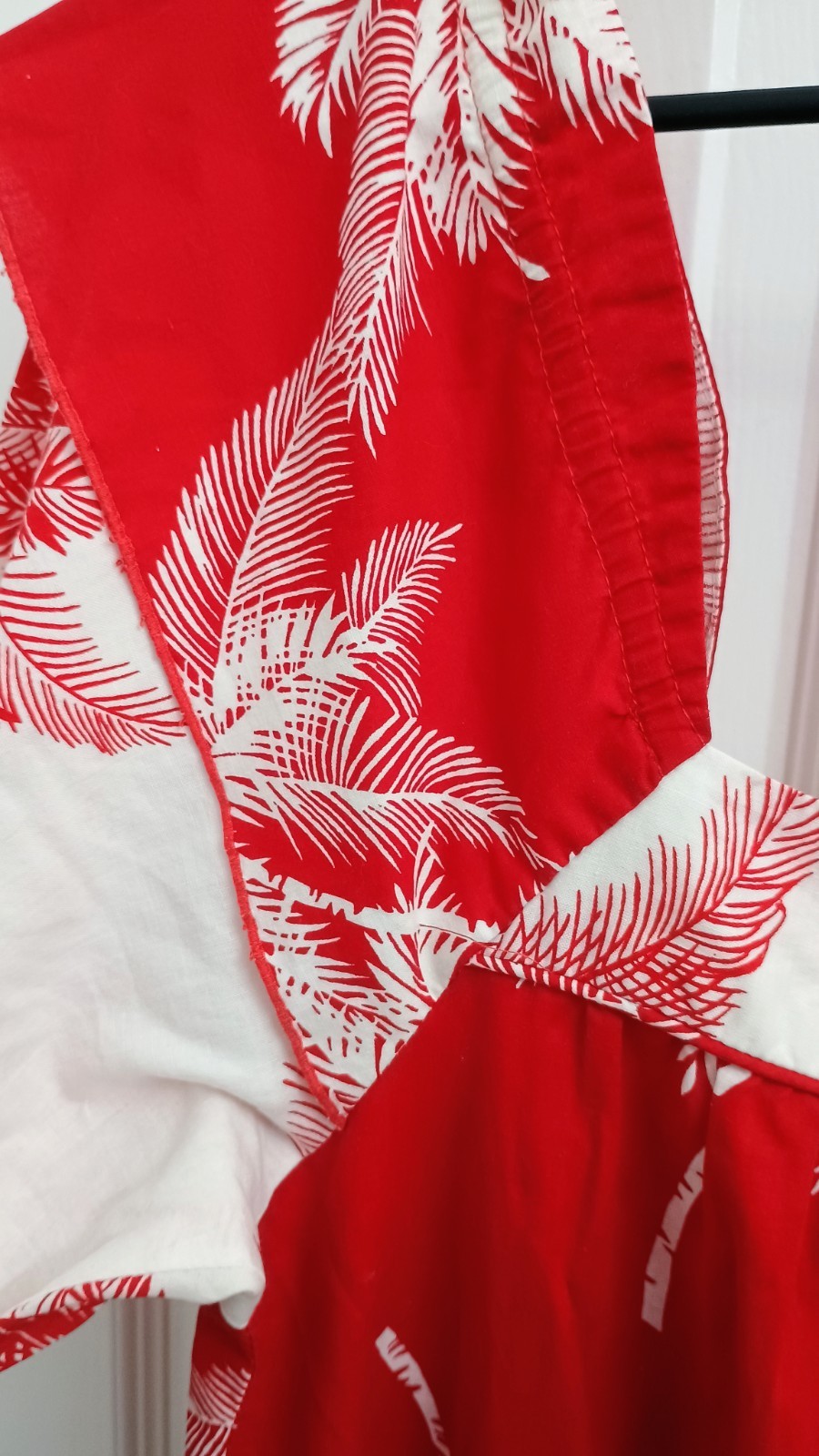 Hawaii Palm Tree Tropicana Long Dress size Large 1960’s