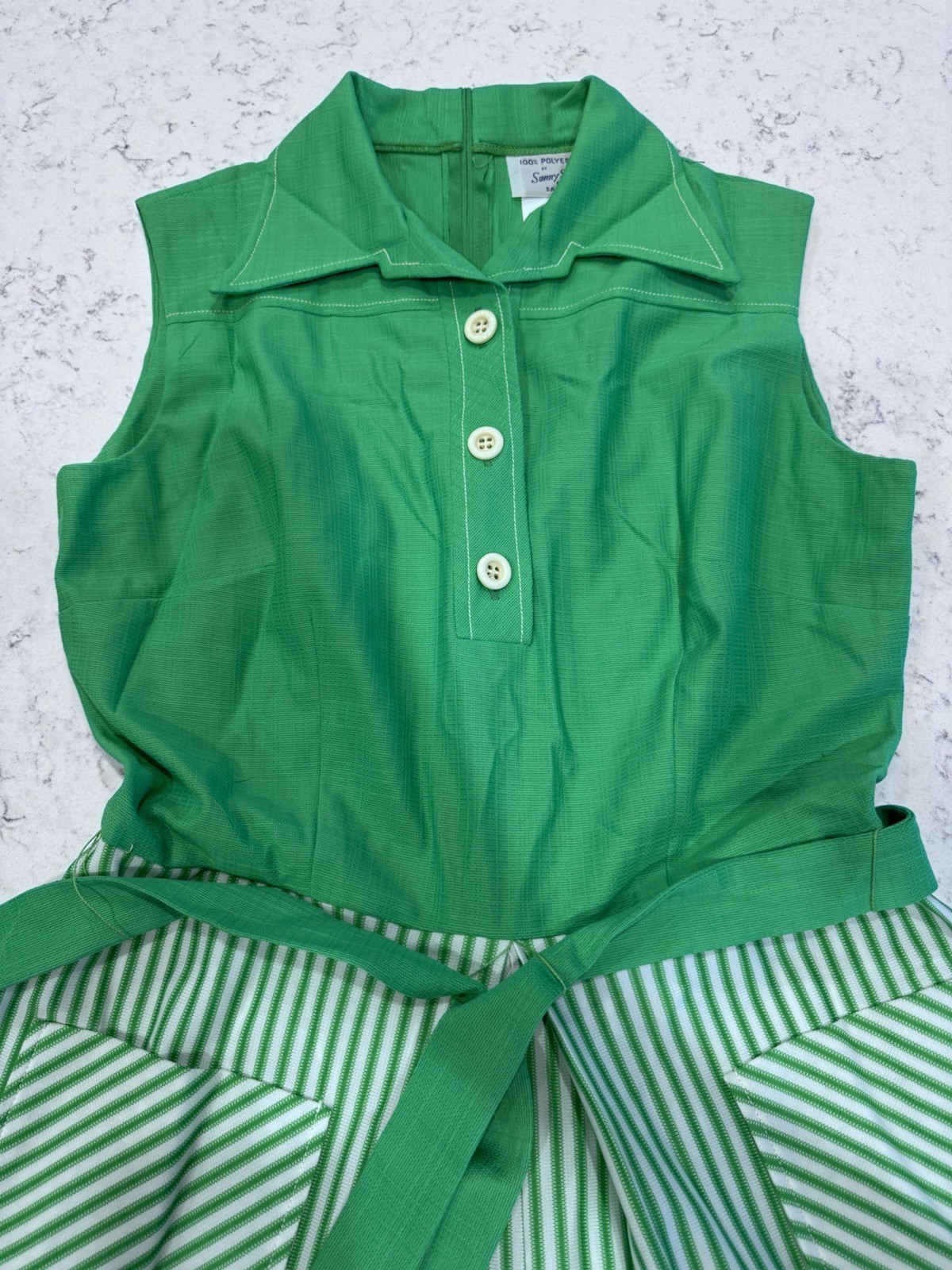 Vintage Sunny South fashions Dallas Mod/Gogo/Hippie Jumpsuit Sz 16 BH