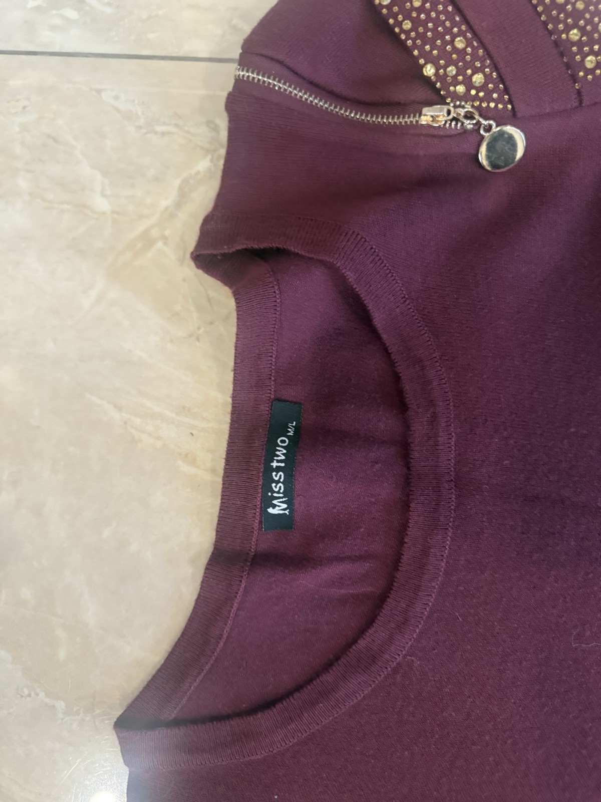 women’s dress in size M/L -MISS TOO. blend of Australian wool ,cashmere…# 235