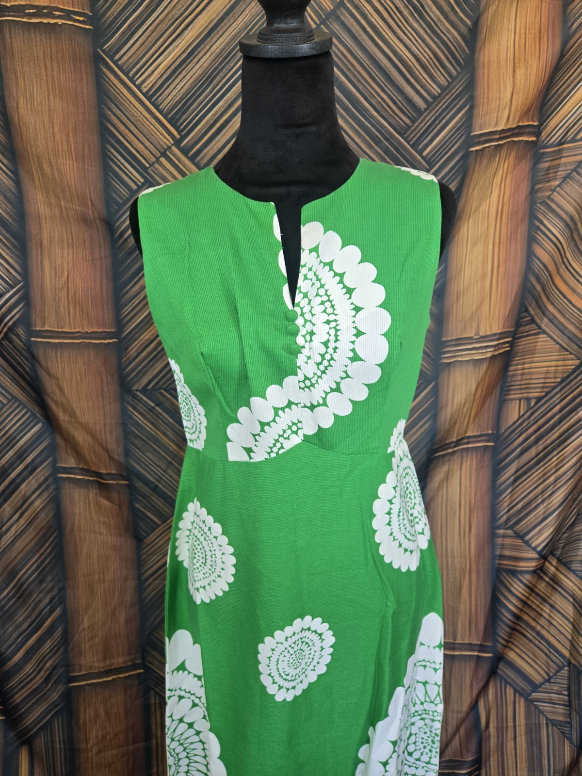 Vintage Waltah Clarke Hawaiian Maxi Aloha Dress w6059