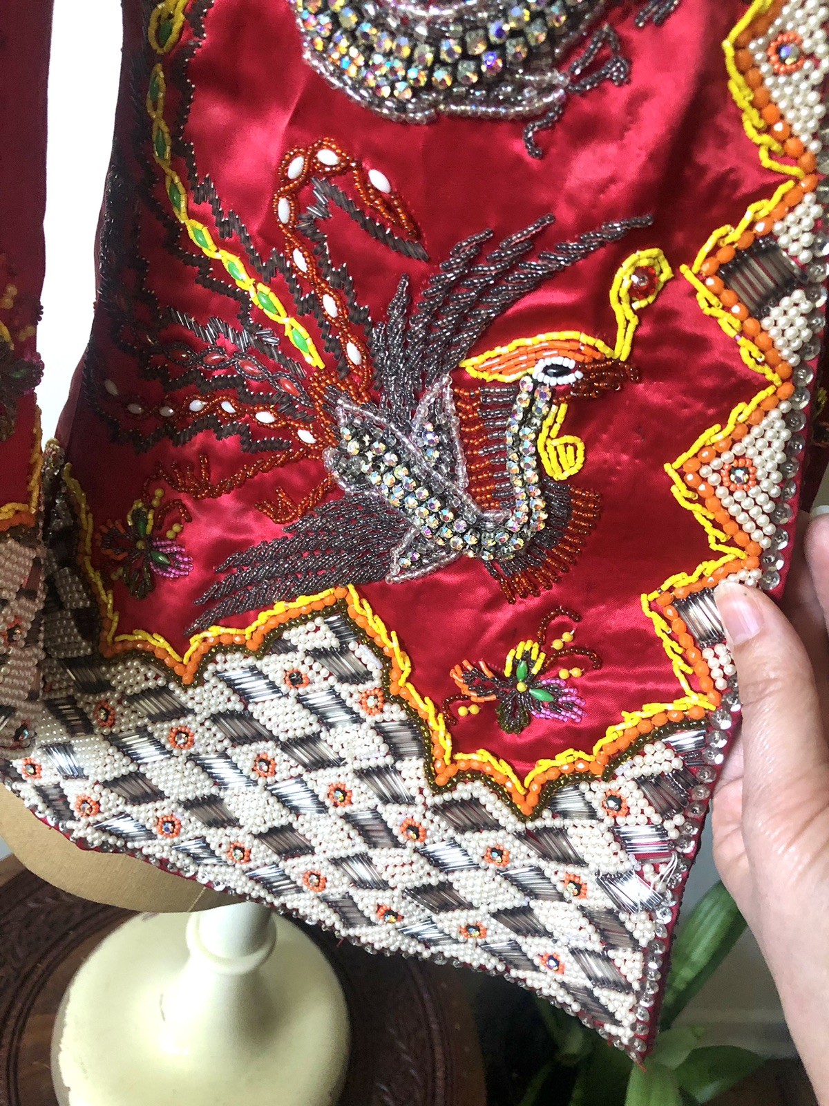 1950’s Heavily Beaded Chinese Dragon & Phoenix Jacket