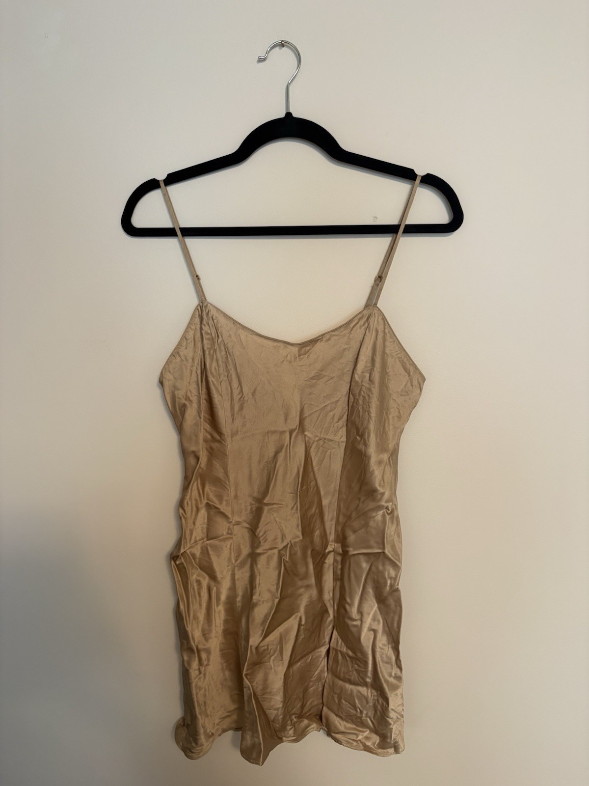 Vintage 90s Victoria’s Secret 100% Silk Champagne Slip Chemise Nightgown