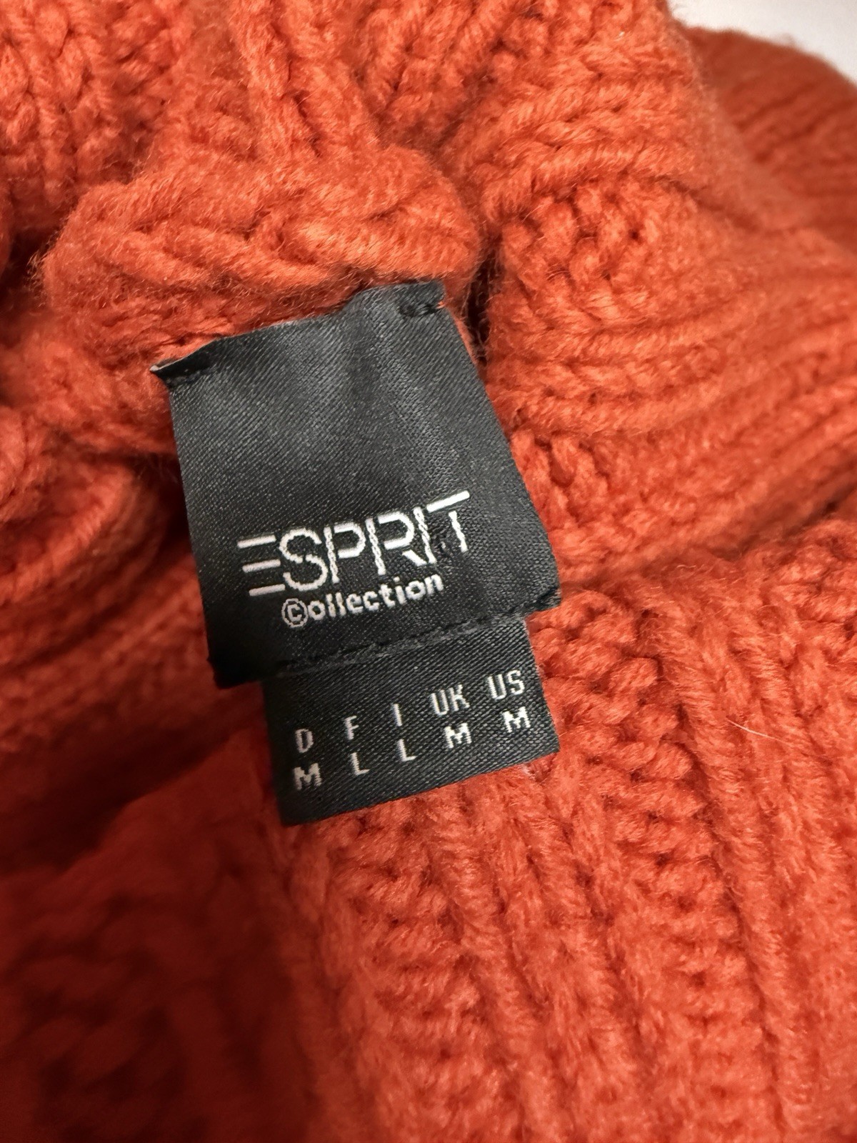Vintage Esprit Collection Woman’s Knit Turtleneck poncho Wool Sweater Buttons M