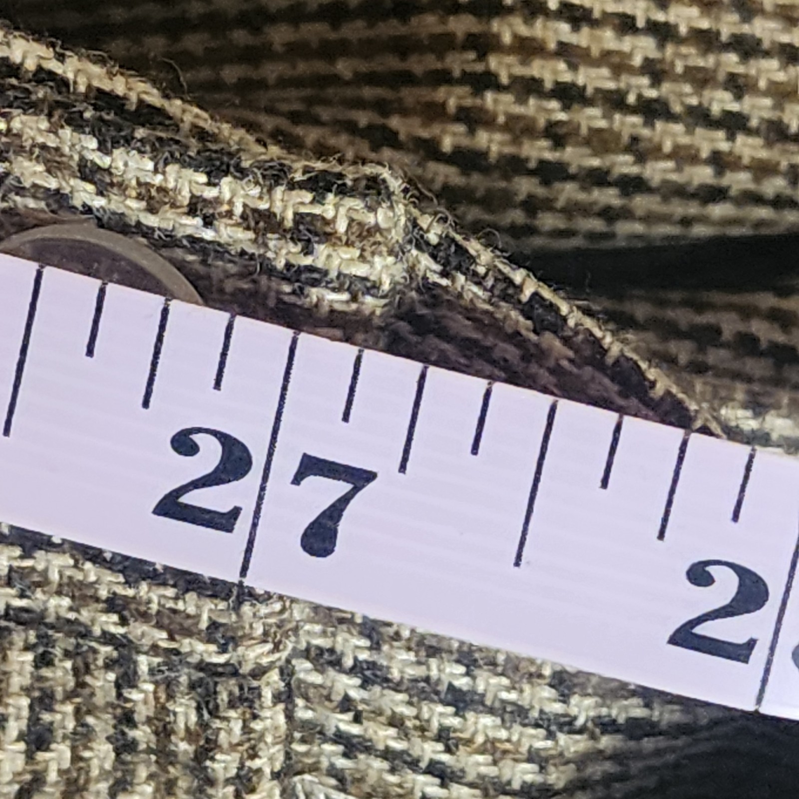 Tall Girls California Skirt 7/8 Button Front High Waist Midi Brown Houndstooth