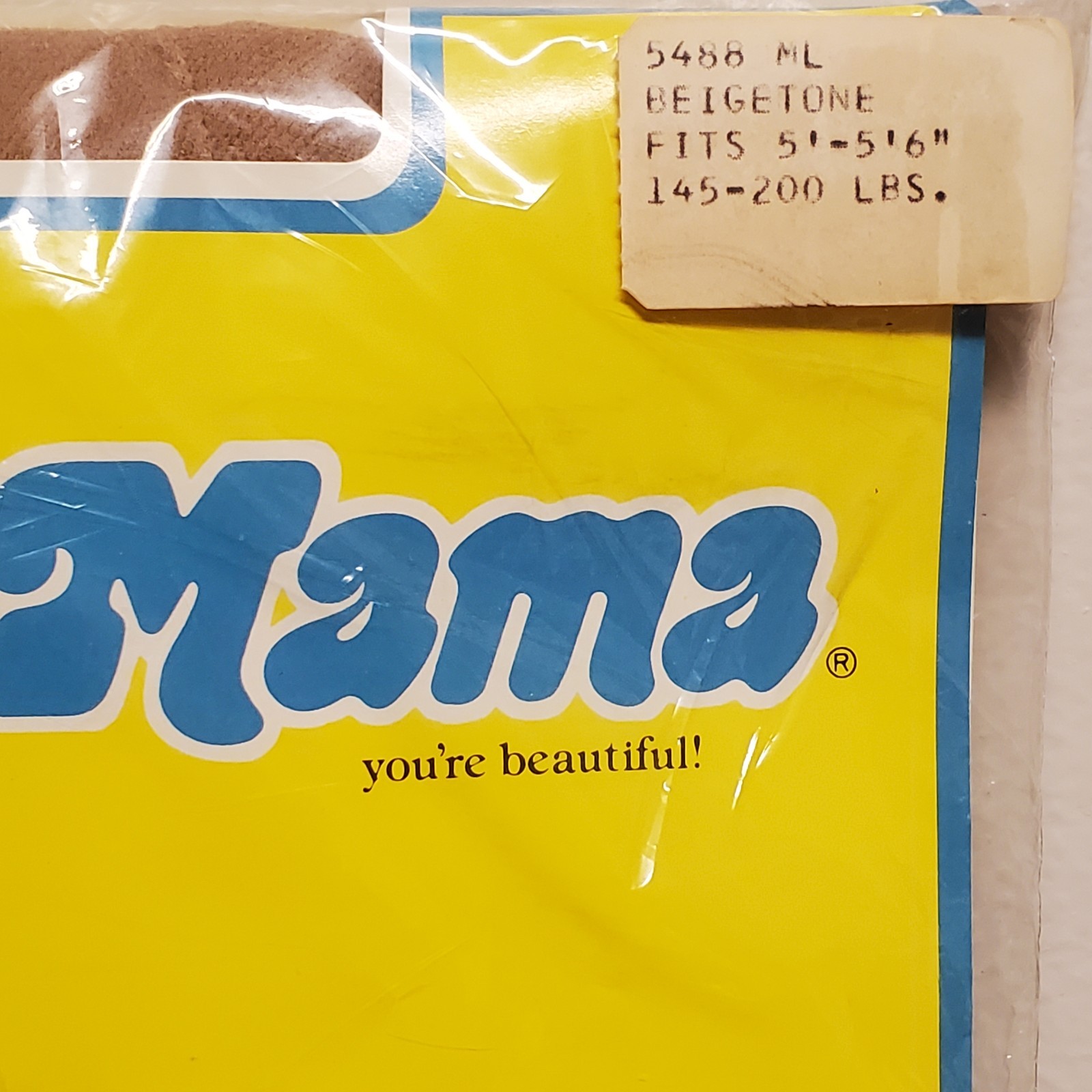Lot of 2 Vintage 1983 Big Mama Pantyhose M L BEIGETONE Cotton Crotch Sheffield