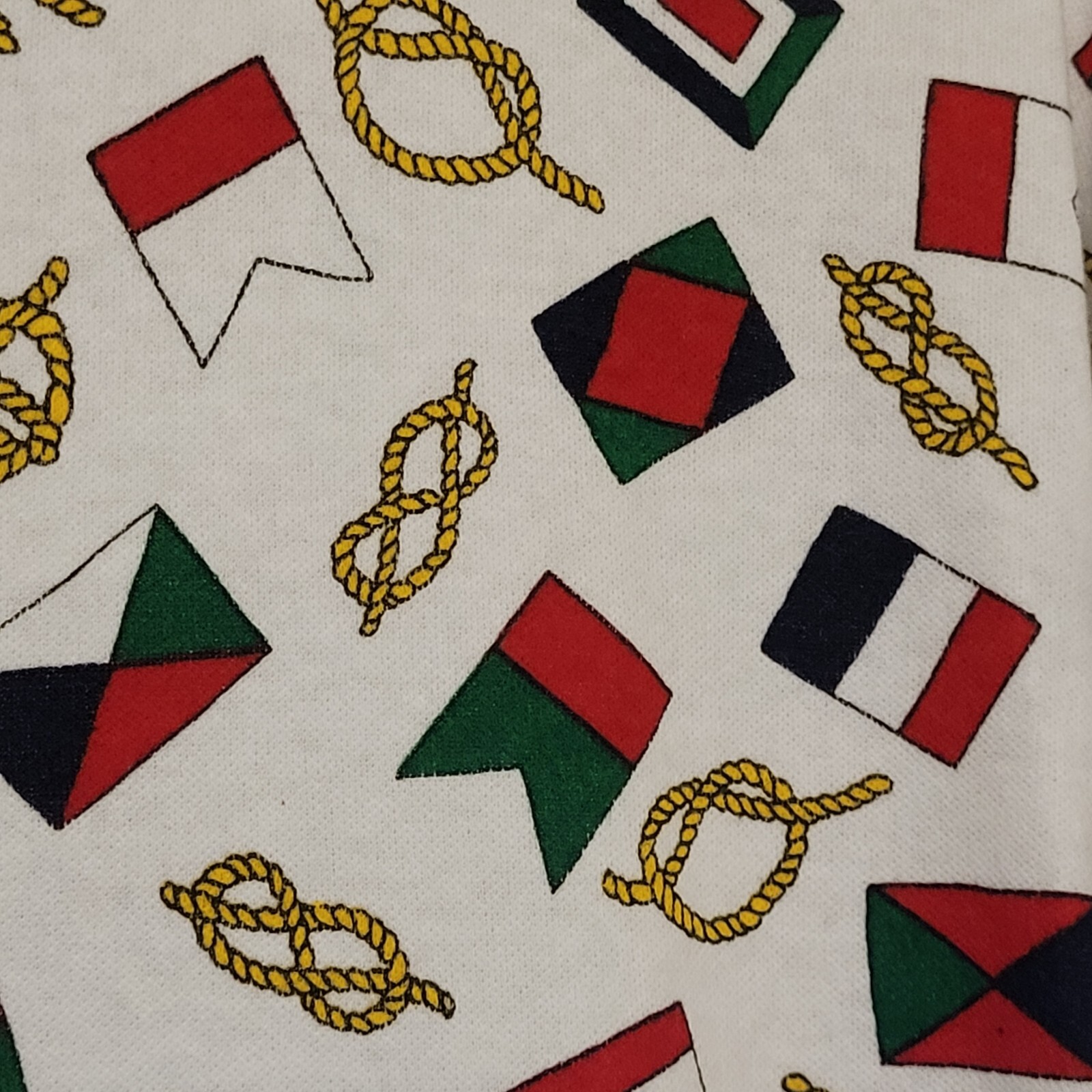 Vintage Sloppy Joes Casualwear Wmn’s Nautical Flags & Ropes Print OS Pullover