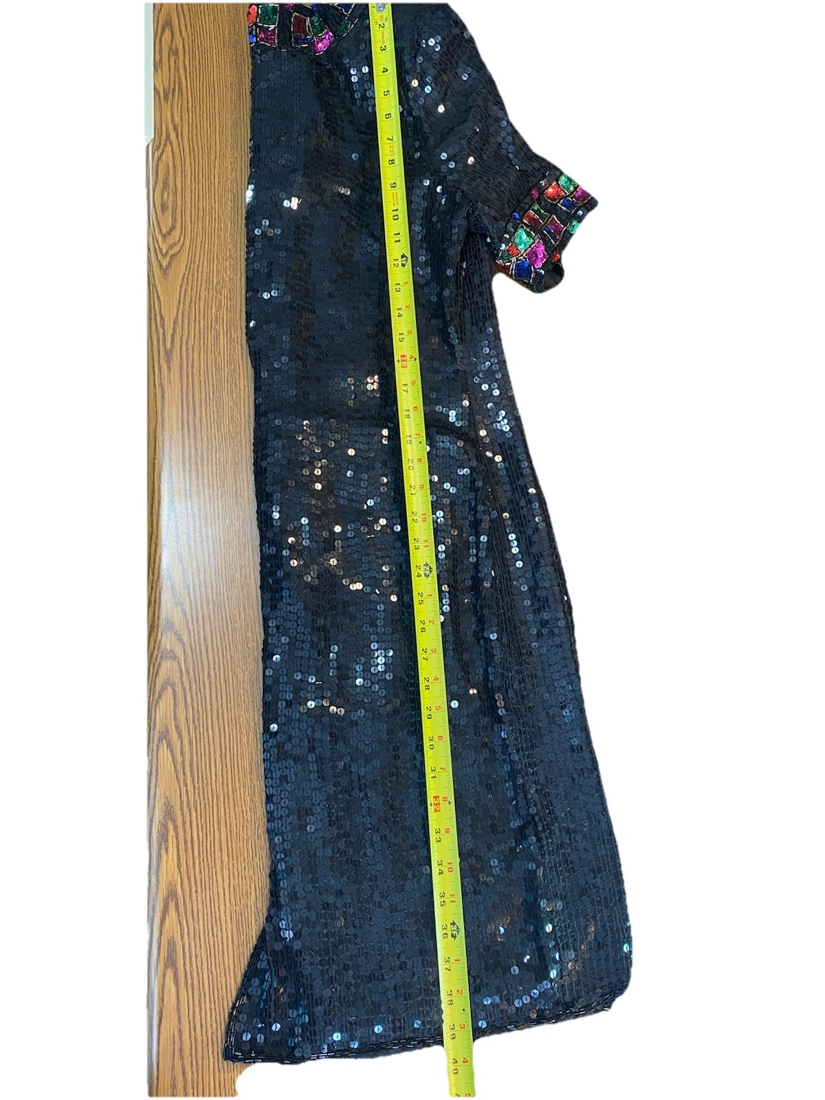 Vintage Jewel Queen Womens Dress Size Large Flapper Gala Sequins Prom Hoco LBD