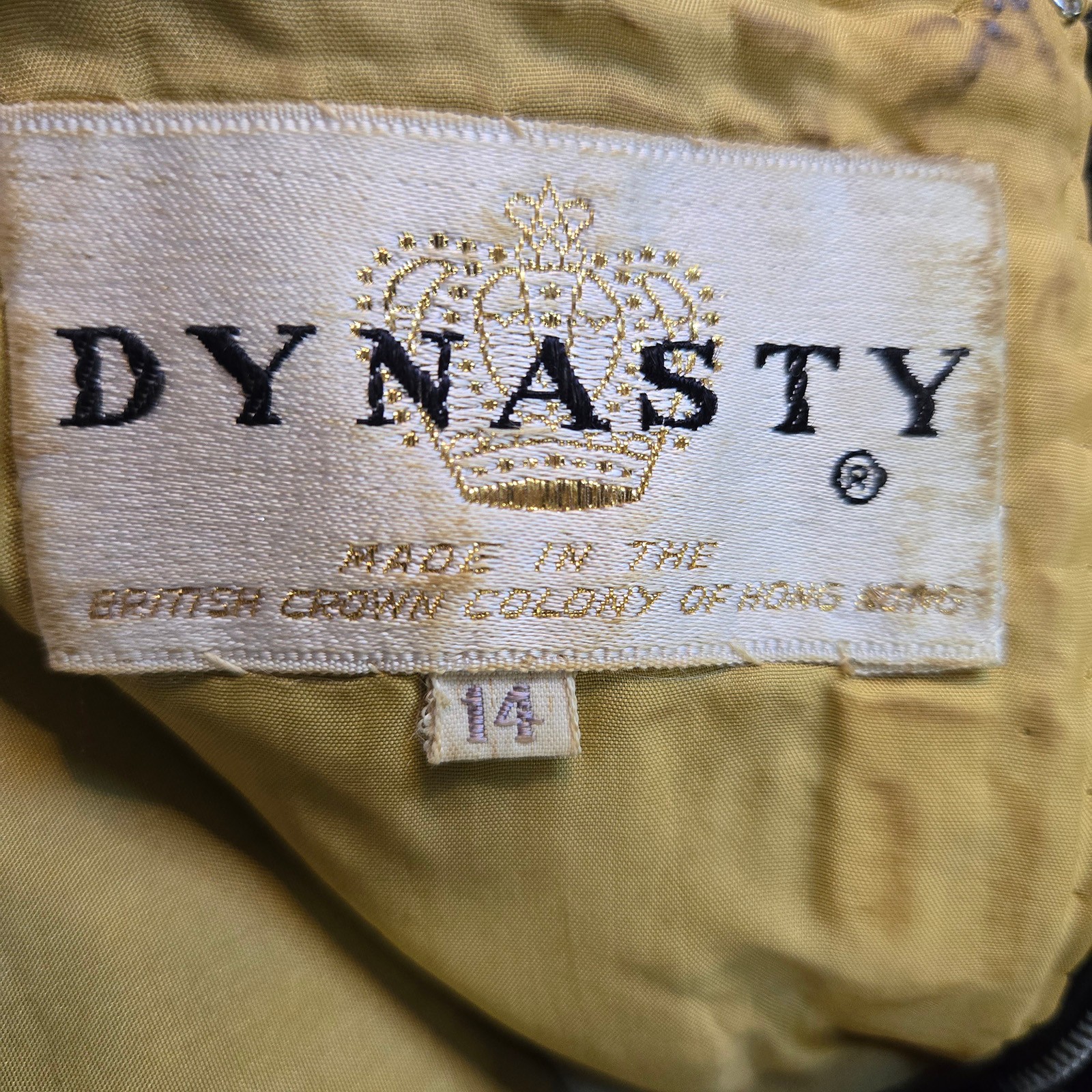 Dynasty Vintage Black Velvet Jacket Gold Bullion Embroidery Rhinestone Sz 14