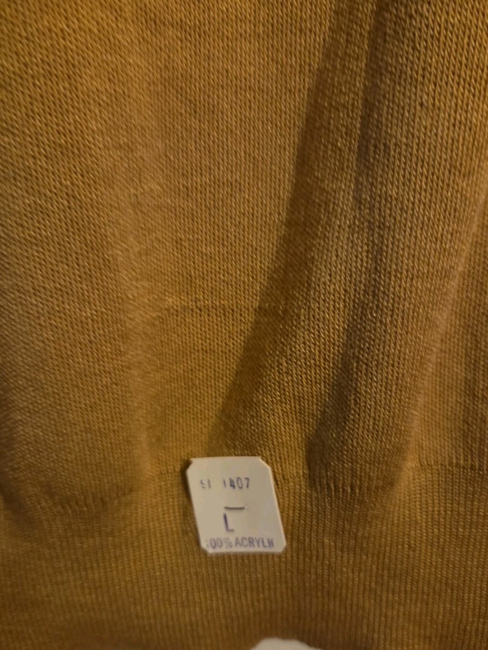 Vntg Joyce Womens Sweater Size L Tan/mustard 100% Acrylic