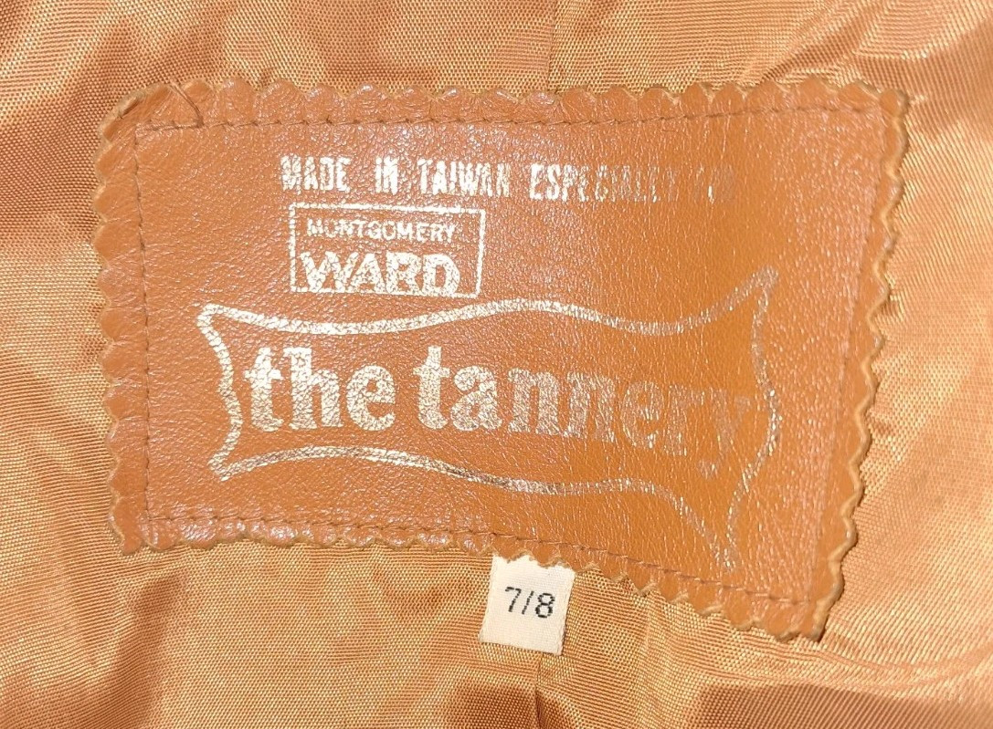 Vintage 1970’s Montgomery Ward The Tannery Brown Leather Jacket Women Size 7/8
