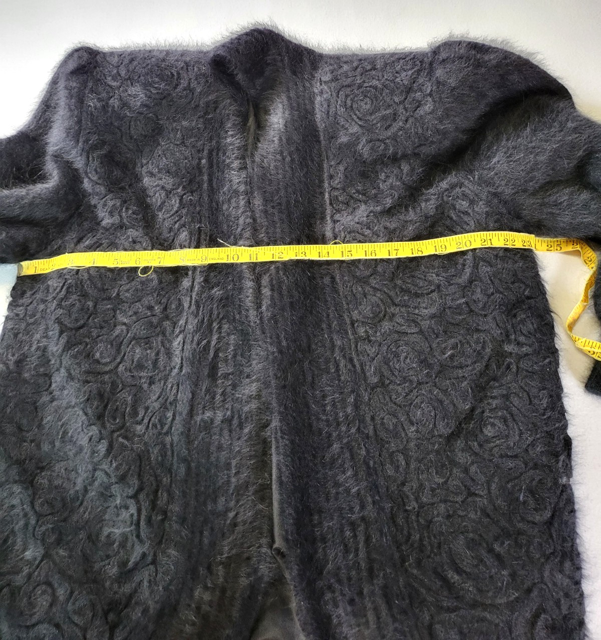 VTG BIG STAR Keo Sung Cardigan Sweater Black Angora Furry Fuzzy Luxurious XL/1X