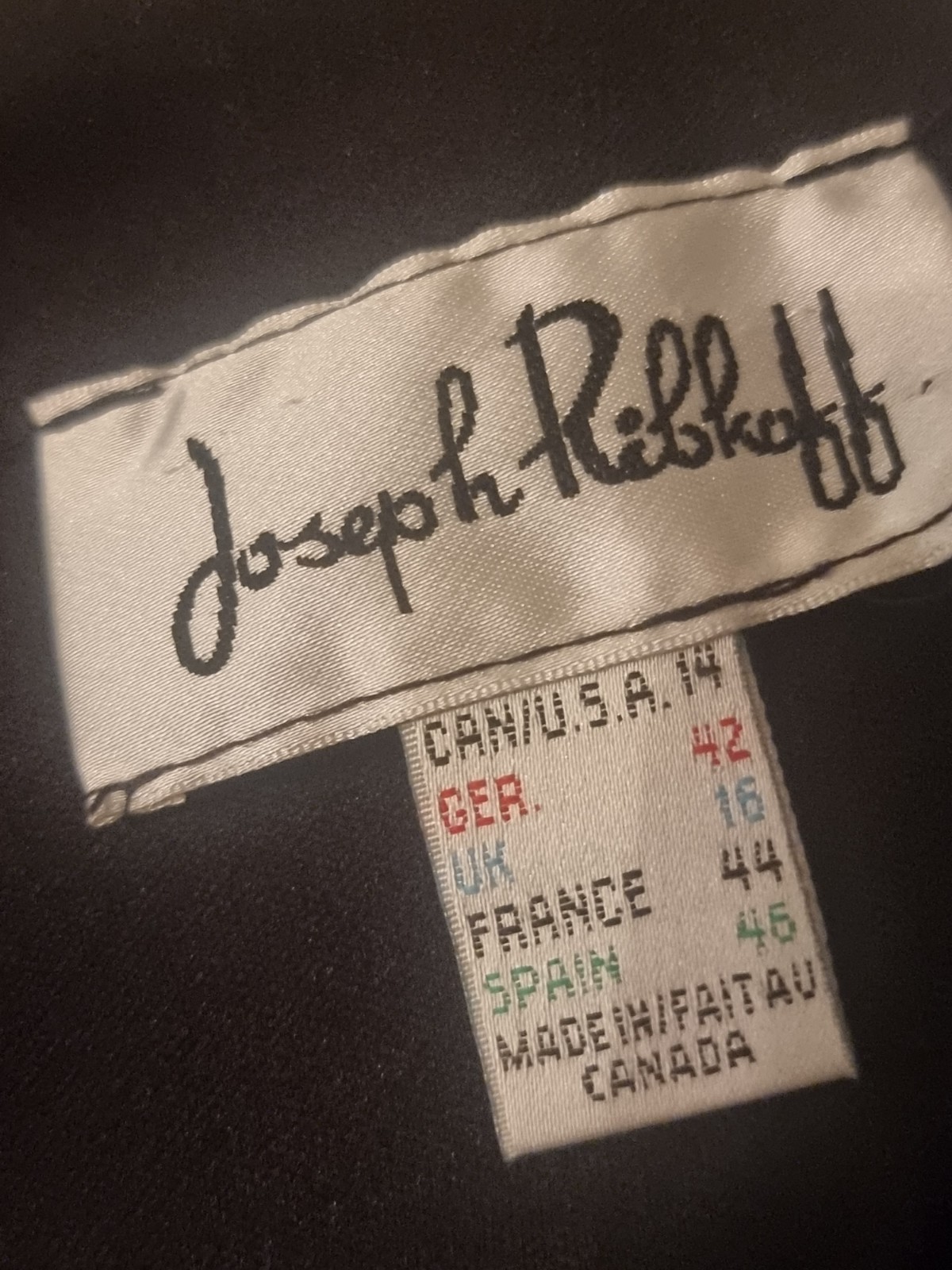 Vintage Y2K Joseph Ribkoff Black Pinafore Jumper Dress Size 14 Canada.
