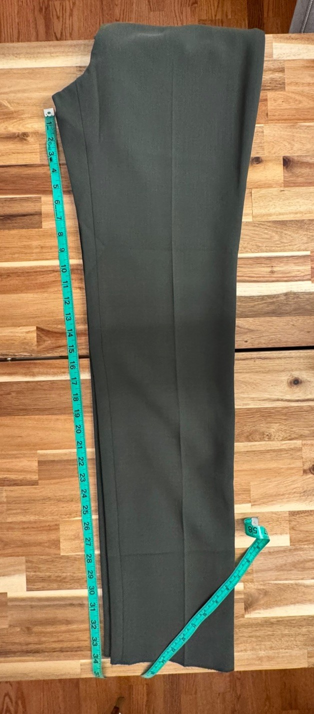 deadstock vintage Celine Pants Office Formal Olive Green 44 Waist 32 in