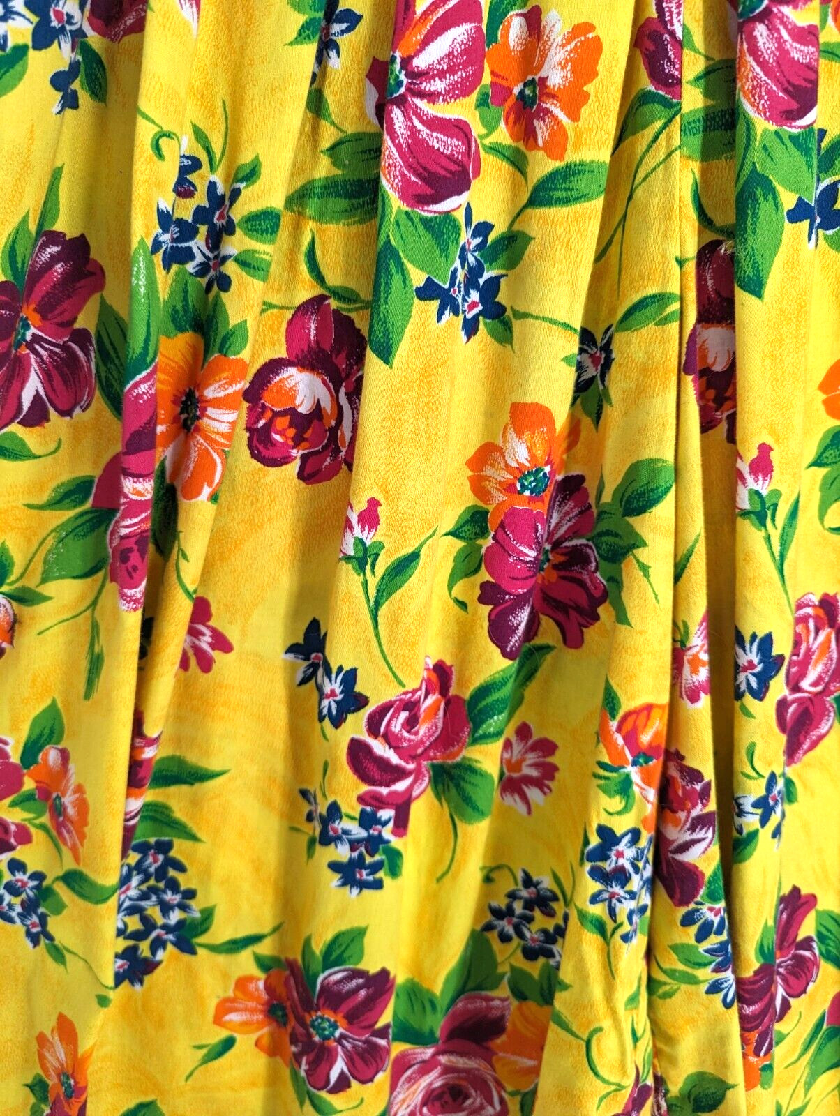 Talbots vintage women’s yellow floral cotton gaucho pants/ split skirt pockets