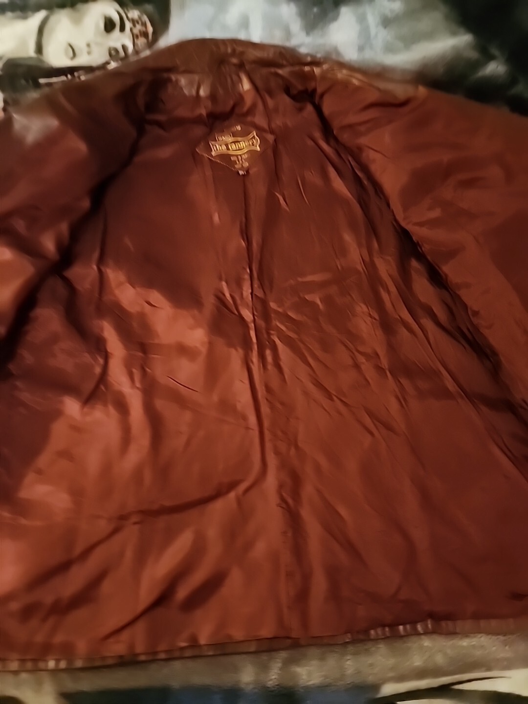 Vintage Montgomery Ward The Tannery Leather Jacket Blazer Lined 24 1/2 US M/L