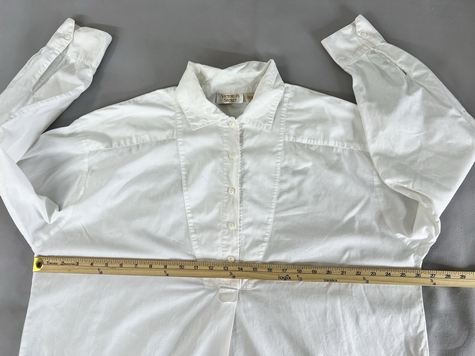 VTG VICTORIA’S SECRET GOLD LABEL Cotton Slits Sz Large Sides Nightgown Y2K