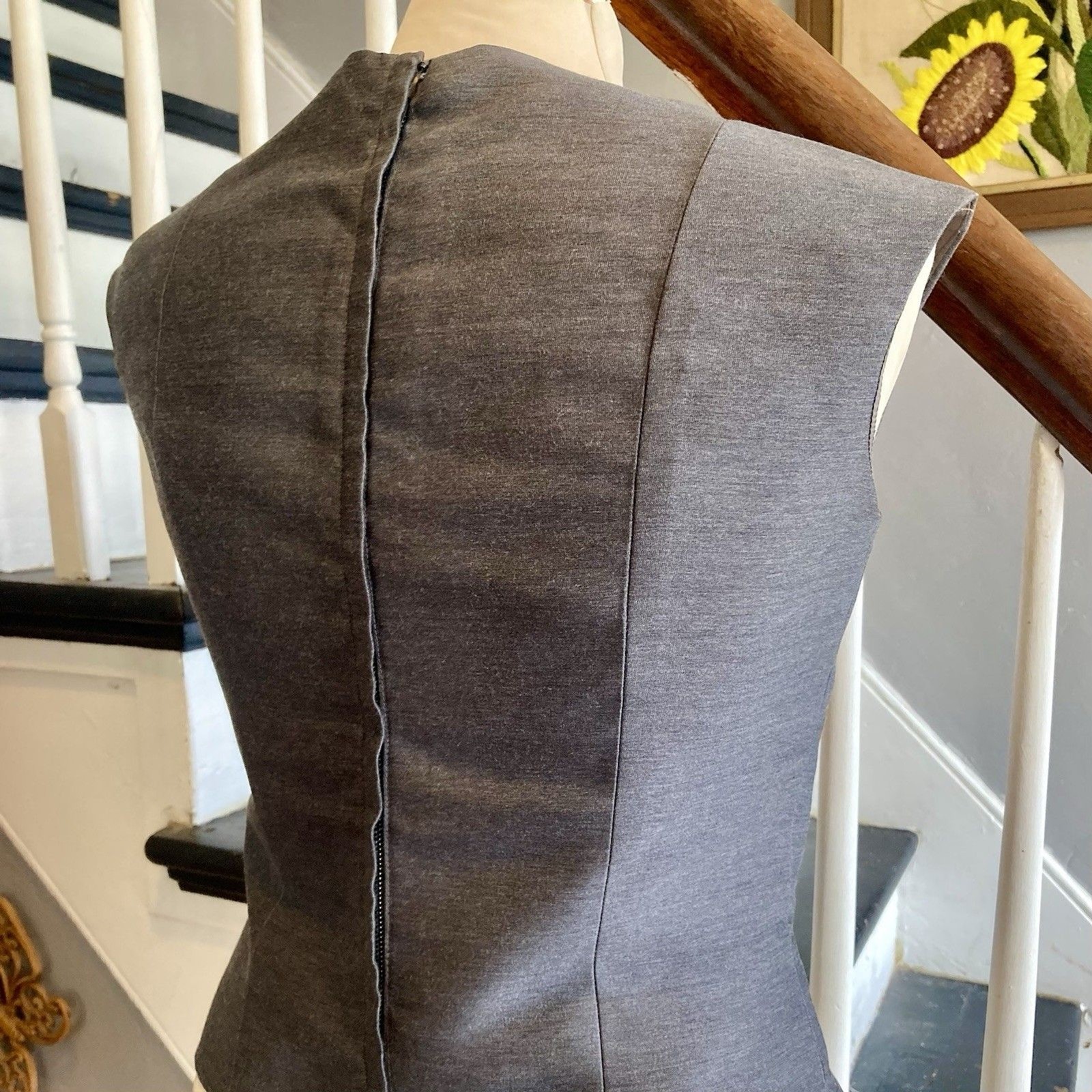 Early 1960s Grey Wool Mohair Suit Jacket And Matching Shell Cropped Mod Pinup