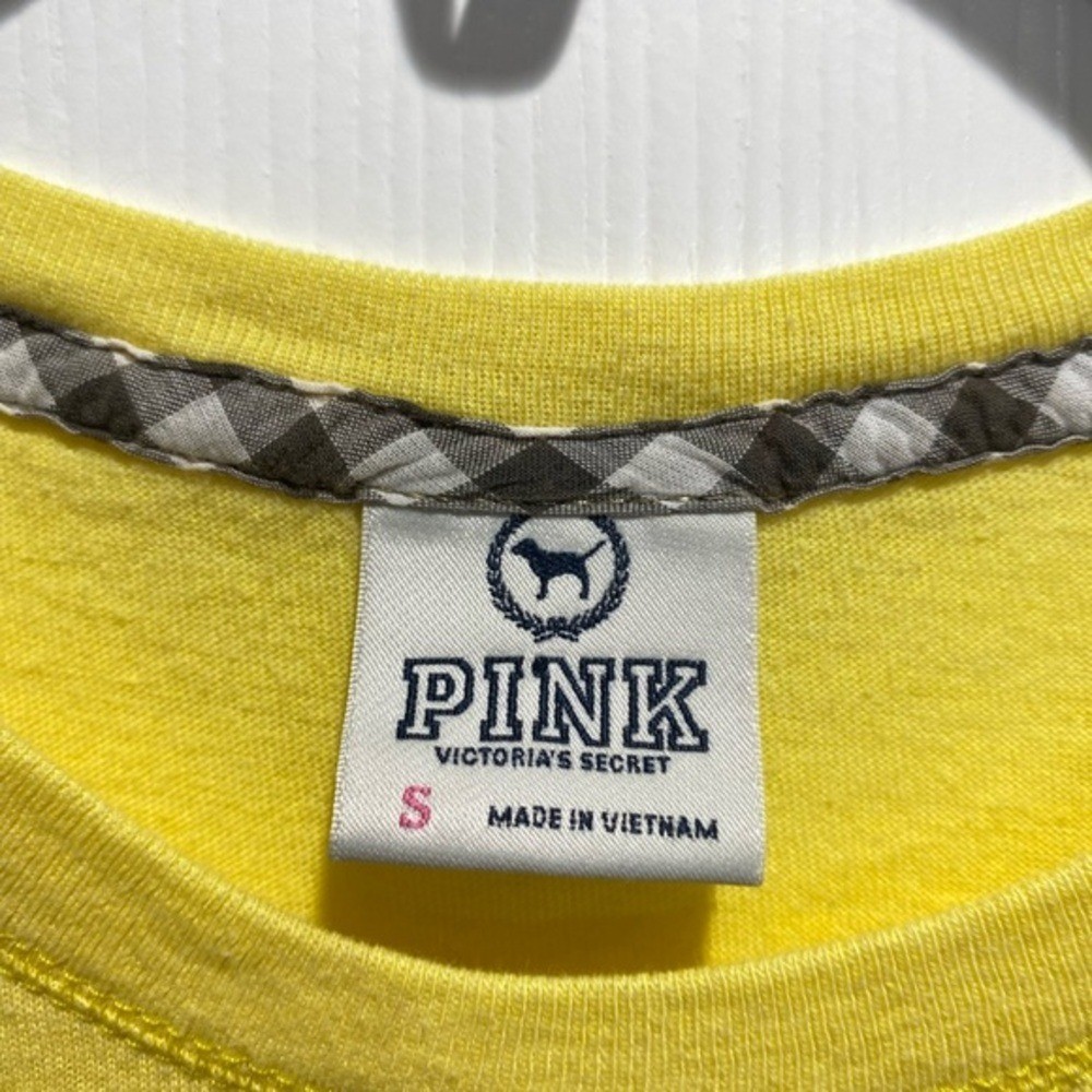 Vintage PINK Victoria’s Secret Yellow Tee with Multicolor LOVE PINK