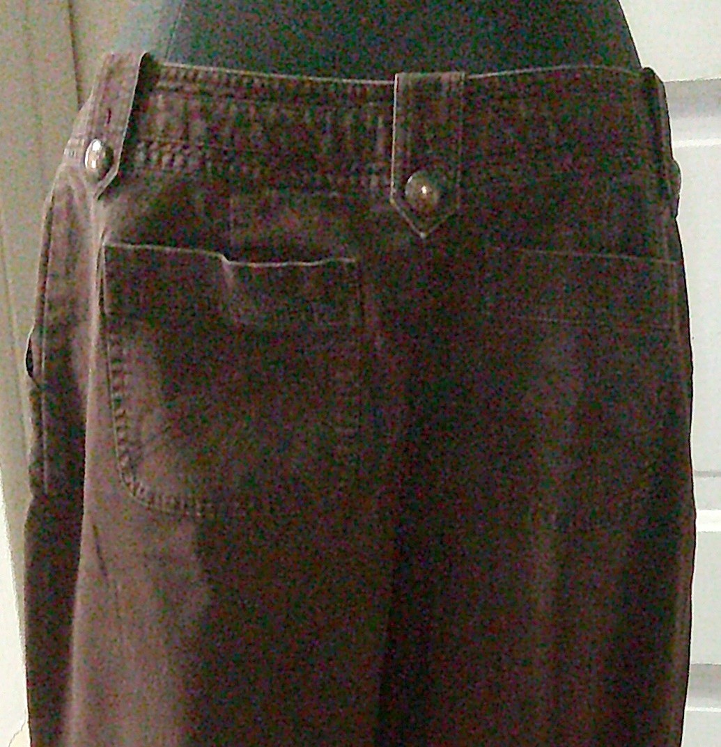 80’s TALBOTS Brown Button Flap Belt Loops Flat Front Jeans 12P
