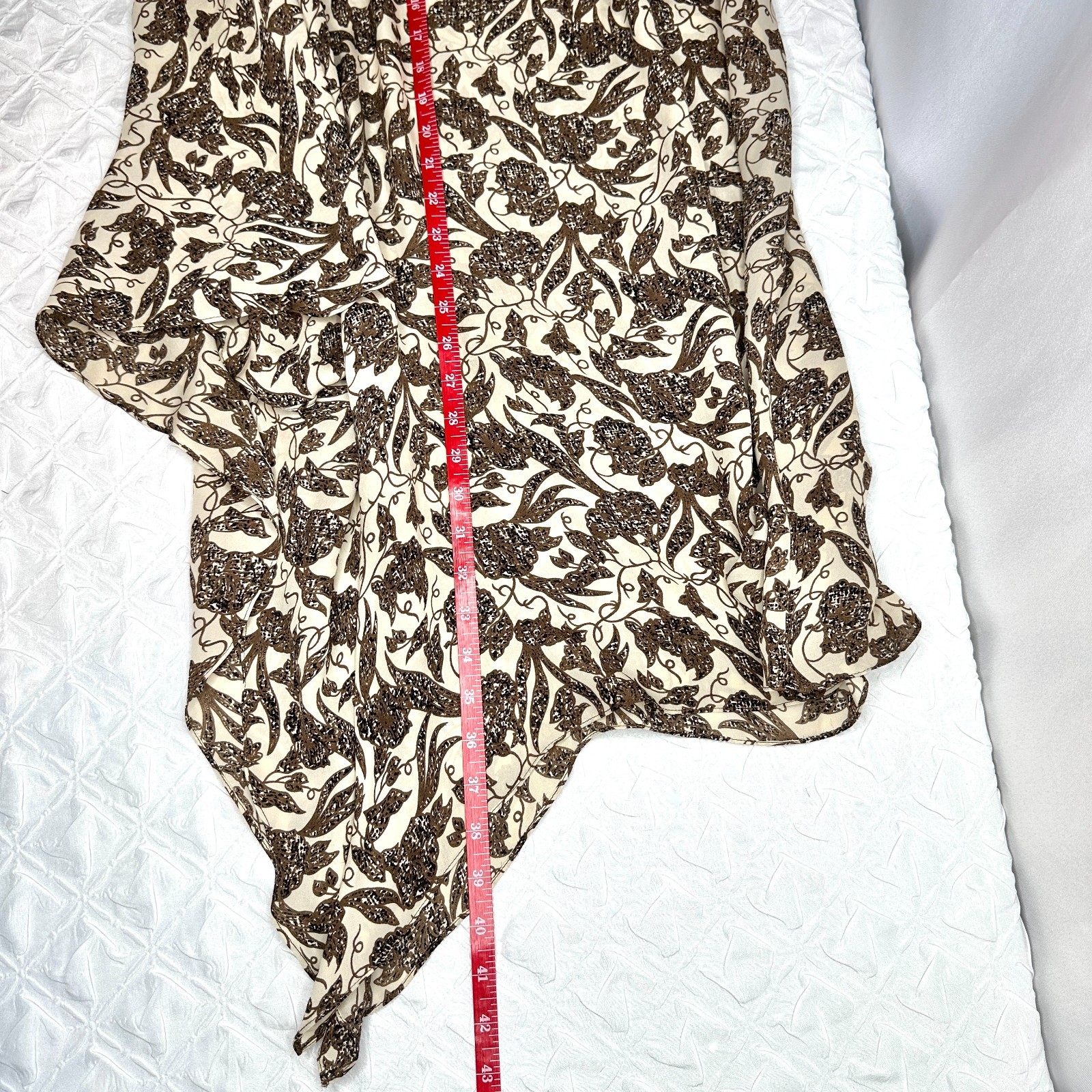 Vintage John Patrick 100% Silk Sarong Size 4 Elevated Beach Resortwear Botanical