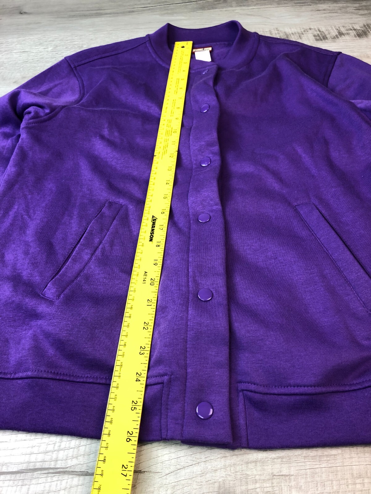 Vintage Tudor Court Button Up Sweatshirt Purple 80s Grandma Jacket Women’s PM