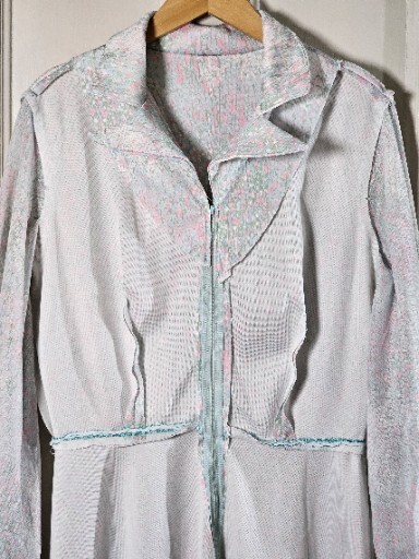 VTG Minerva Fashions Dress Women’s M/L Pastel Pink Green Floral Career Witchcore