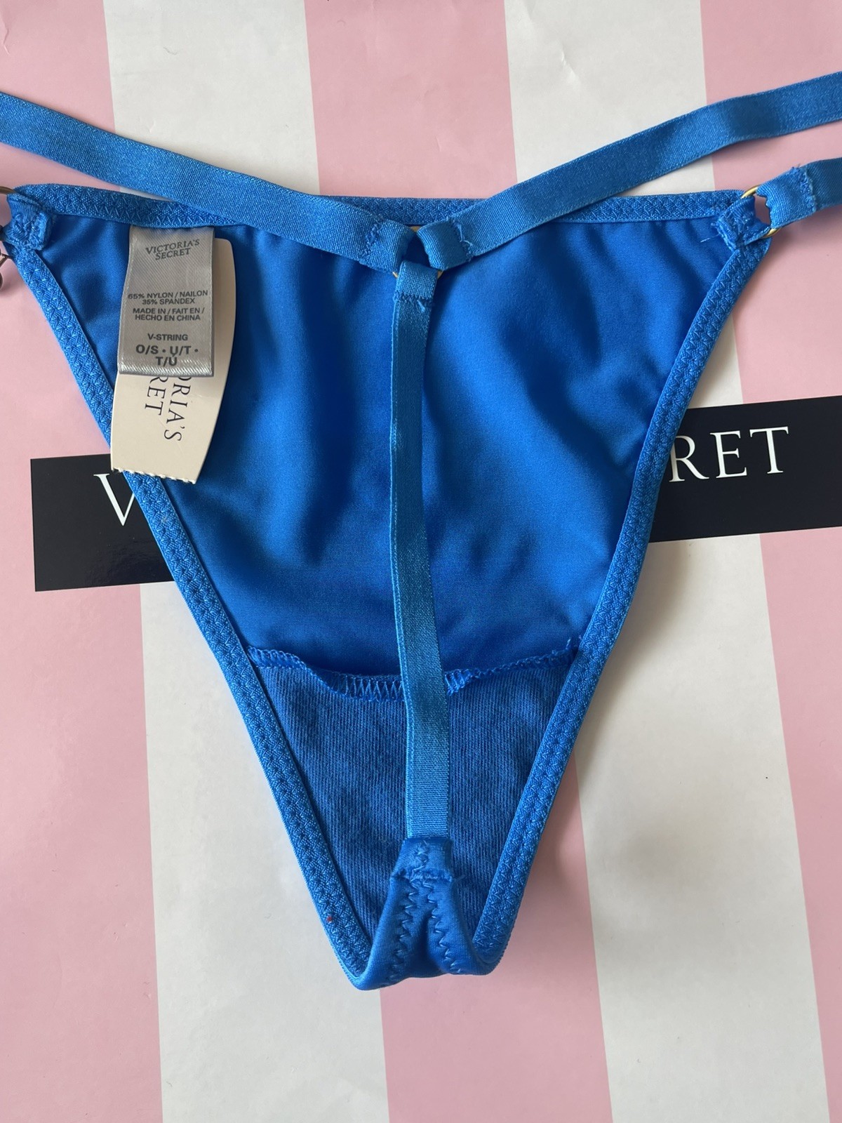 NWT 2011 Victoria’s Secret V-STRING, ELECTRIC BLUE- OS Silky-Smooth