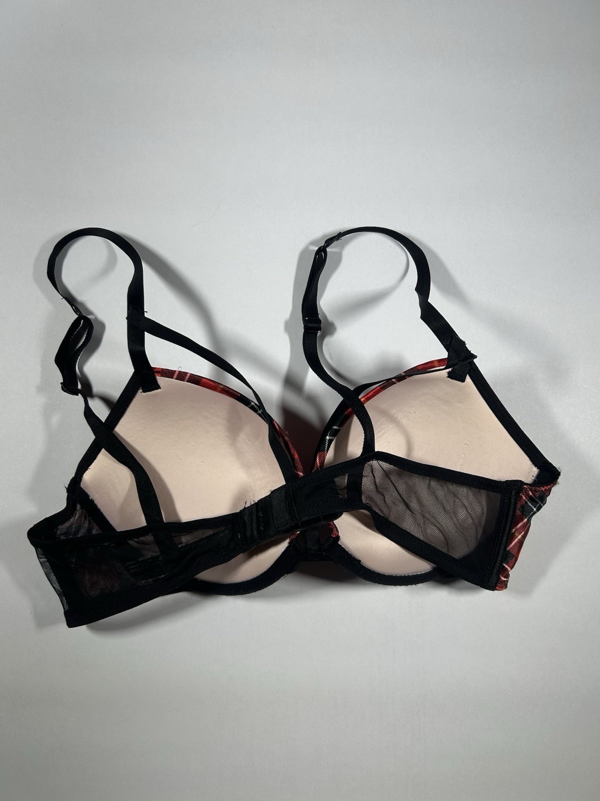 Victoria’s Secret Plaid Very Sexy Push Up Bombshell Bra (Size 34B) Uk Club Girl
