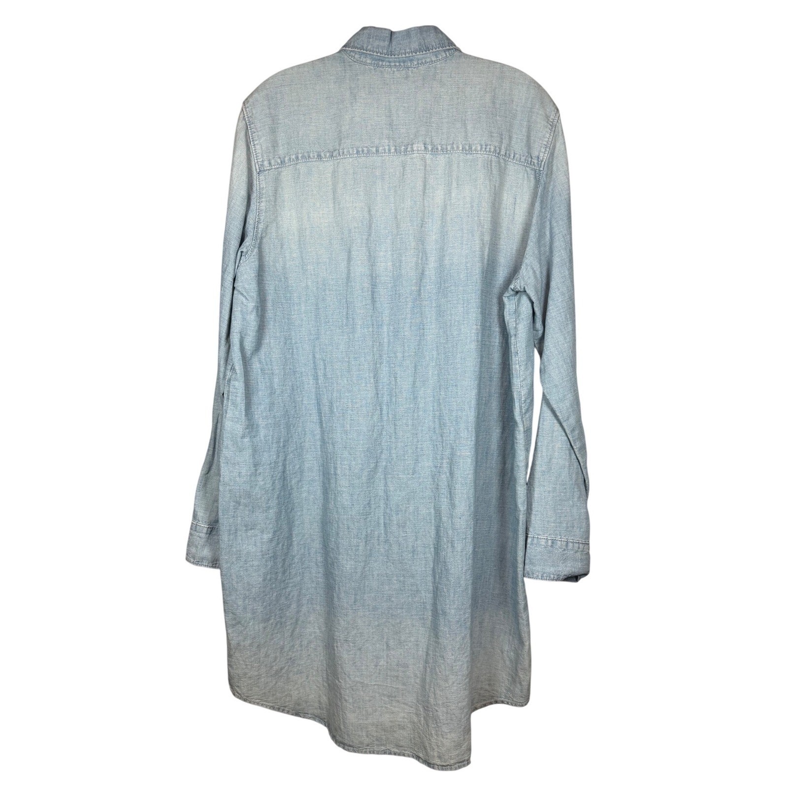 NWT GAP Women’s 1969 Linen Denim Shirtdress, Light Indigo, Size XL
