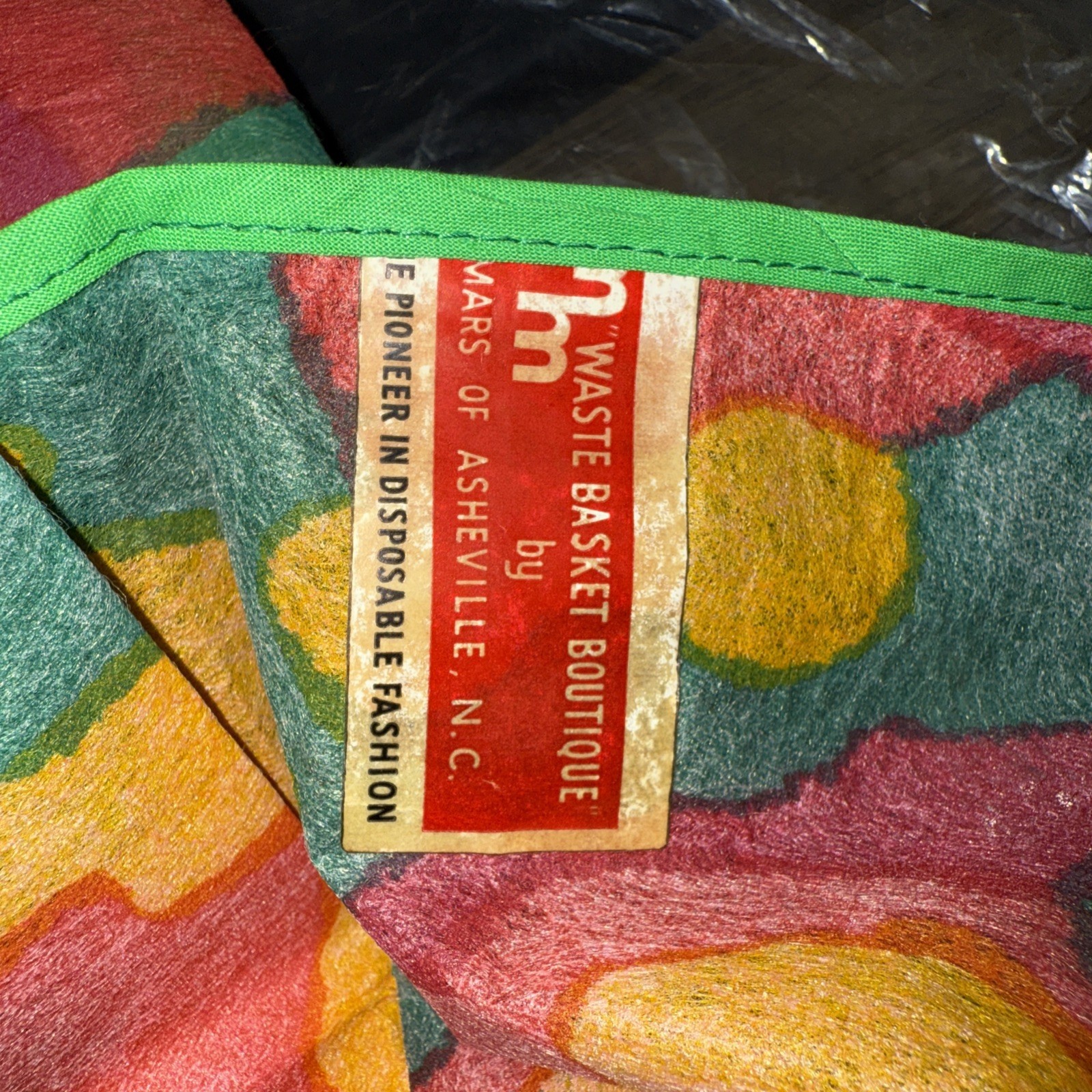 Vintage 1960’s Paper Skirt (long)Waste Basket Boutique By Mars Of Asheville NC
