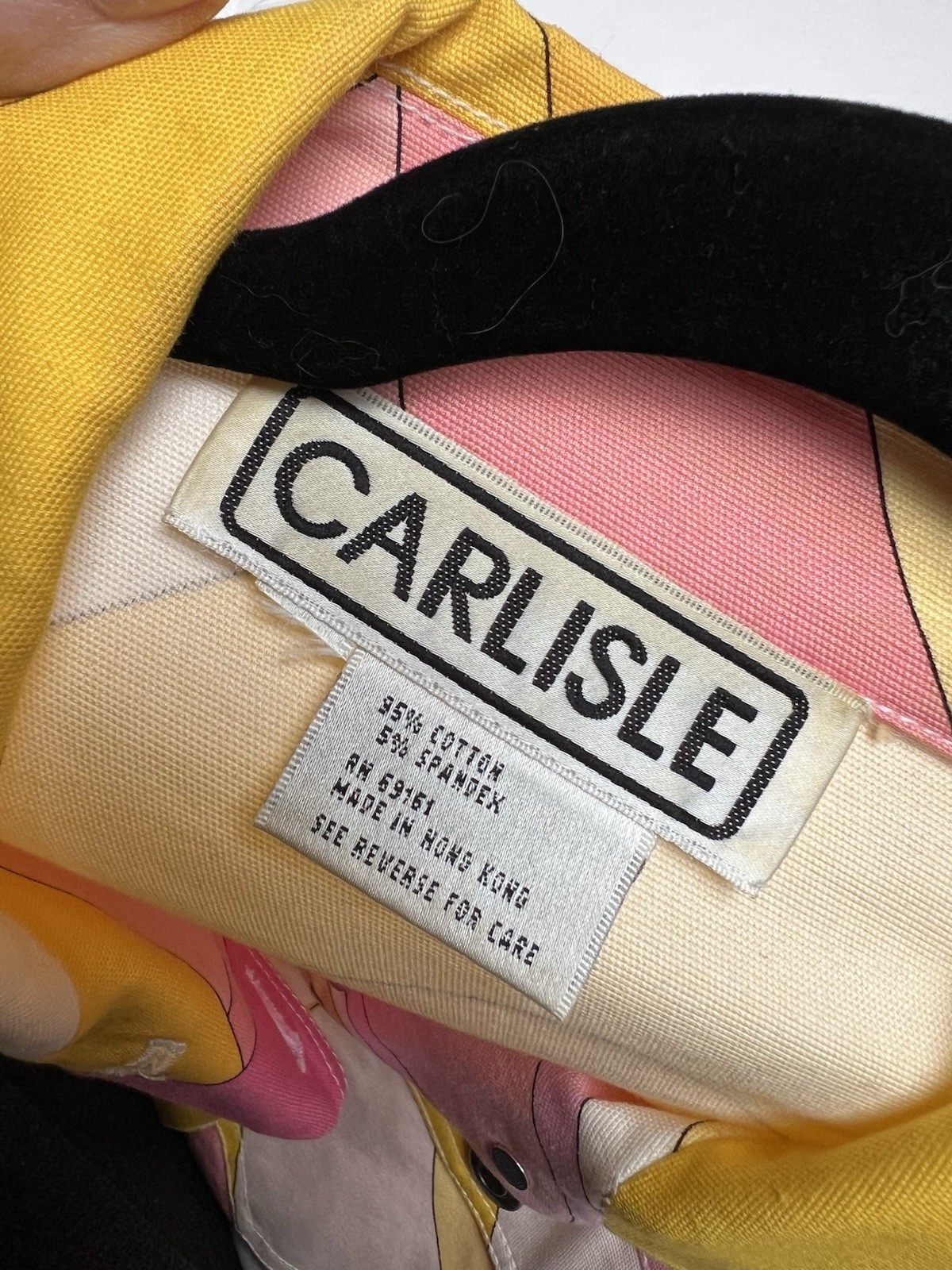 Vintage Carlisle Mod Jacket Yellow Pink Fits L XL